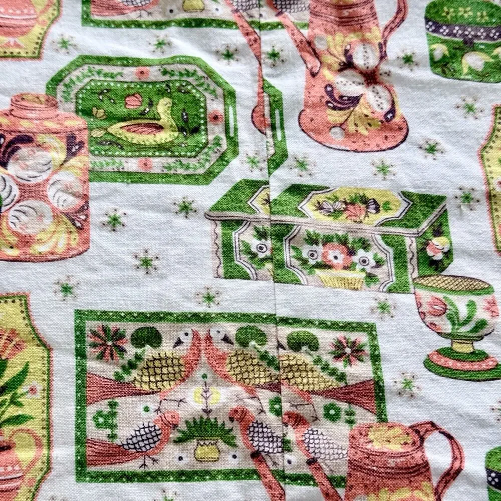 VTG MCM White Yellow Range Green Floral 64